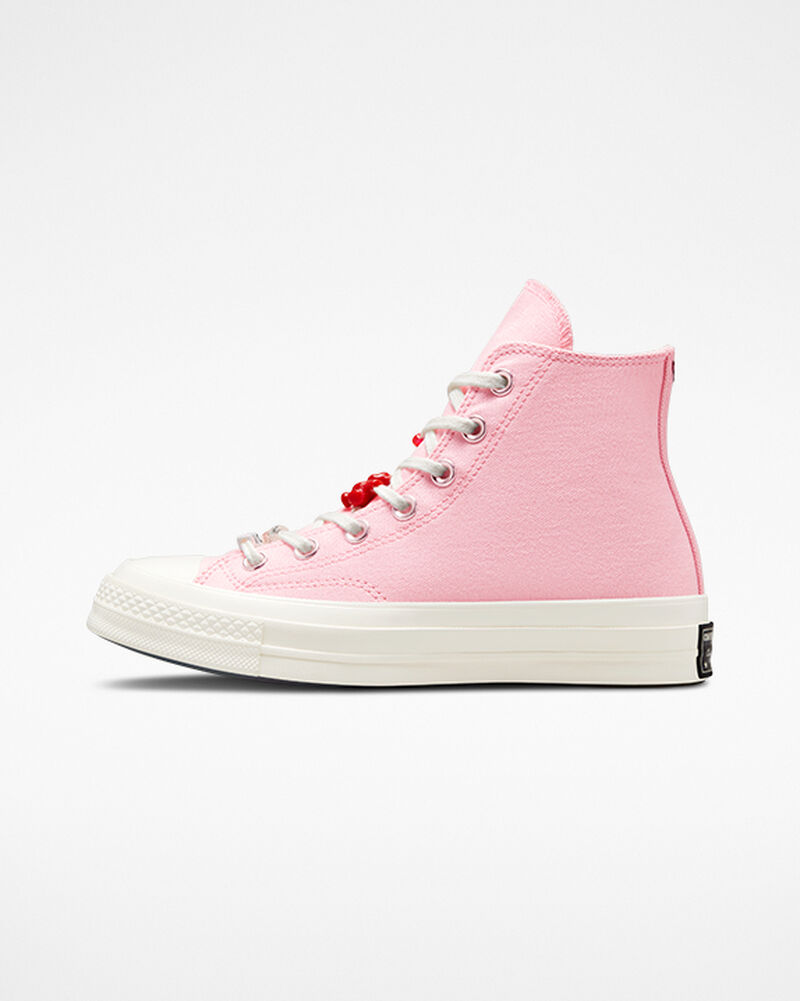 Dámské Vysoké Converse ​Chuck 70 DIY Beads Růžové Černé | 8715-IAOFD