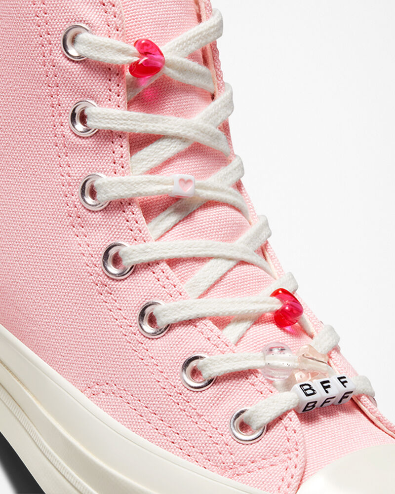 Dámské Vysoké Converse ​Chuck 70 DIY Beads Růžové Černé | 8715-IAOFD