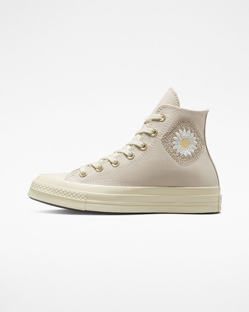 Dámské Vysoké Converse ​Chuck 70 Festival Florals Hnědé Světle Zlaté | 8943-LMUOS