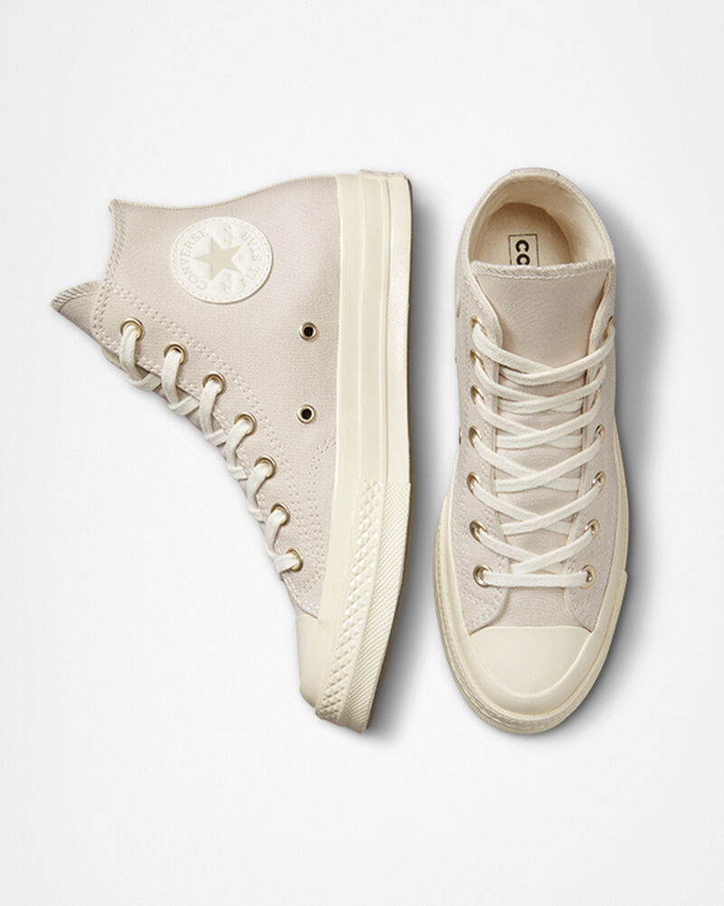 Dámské Vysoké Converse ​Chuck 70 Festival Florals Hnědé Světle Zlaté | 8943-LMUOS