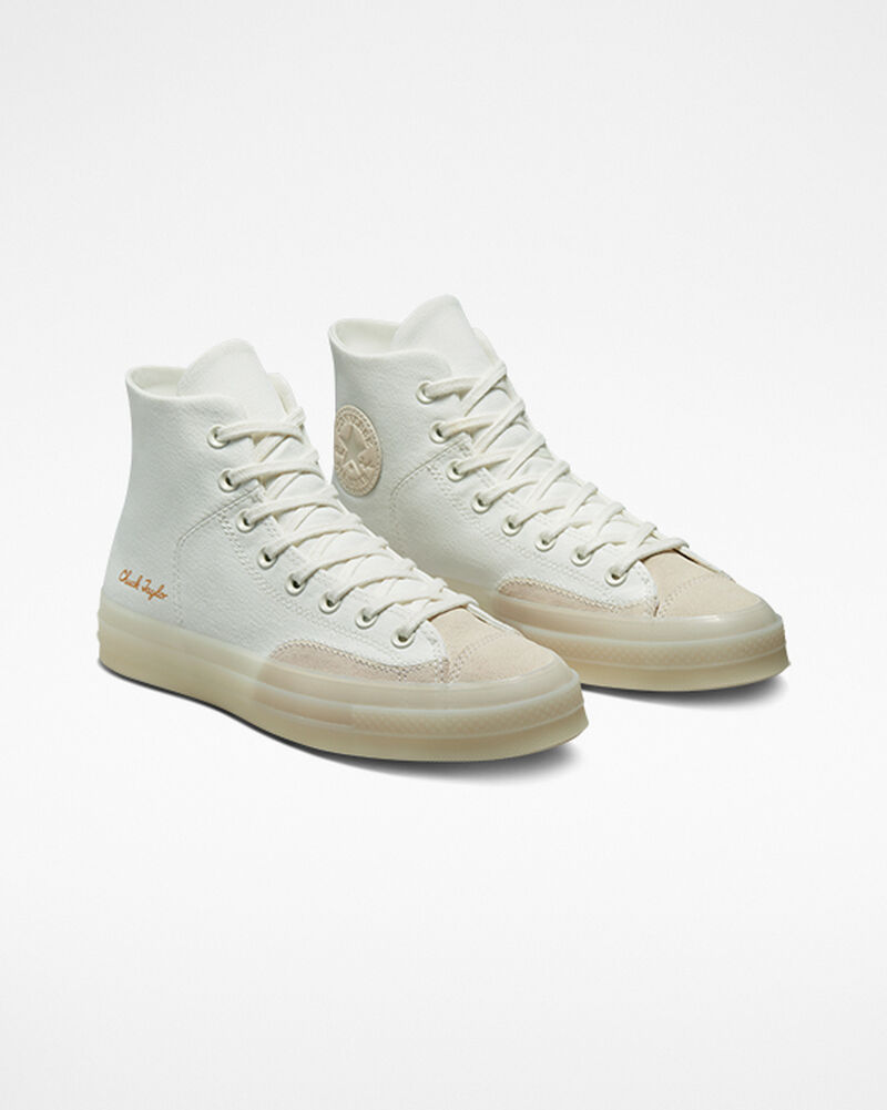 Dámské Vysoké Converse ​Chuck 70 Marquis Unisex Bílé Béžový Bílé | 2048-SBOYM