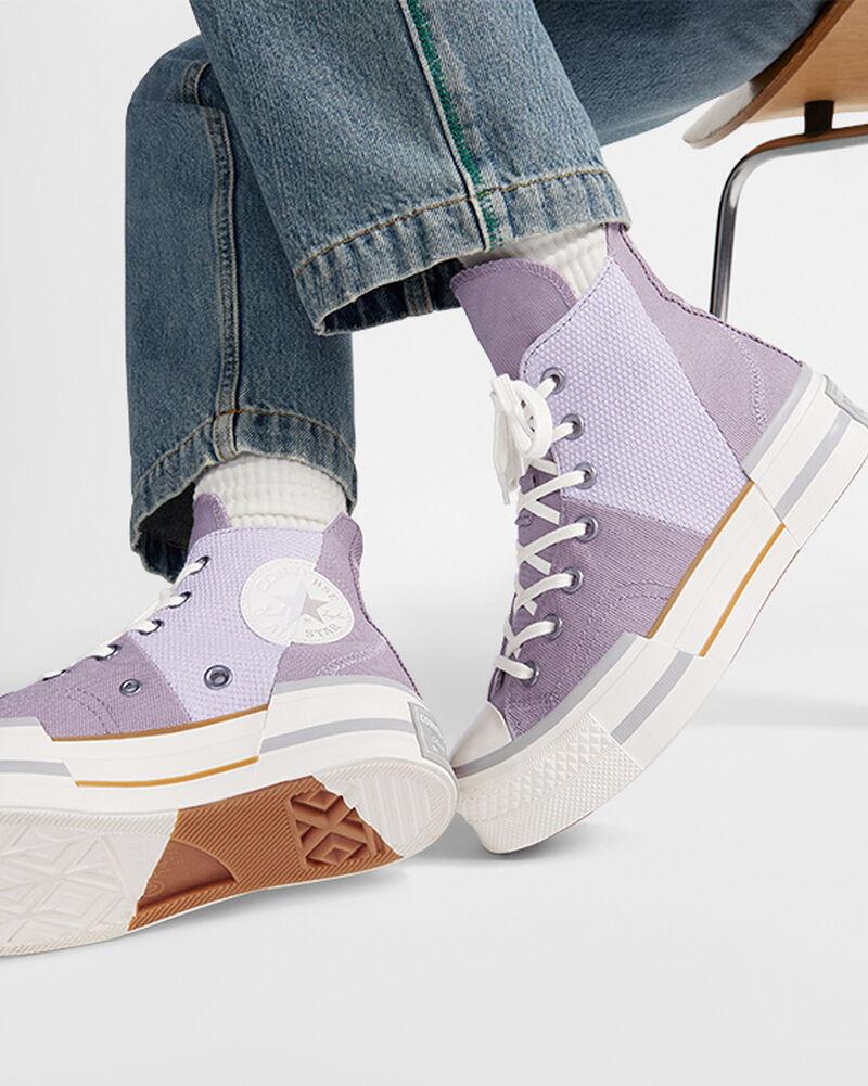 Dámské Vysoké Converse ​Chuck 70 Plus Colorblock Fialové Fialové | 0867-JOUQH