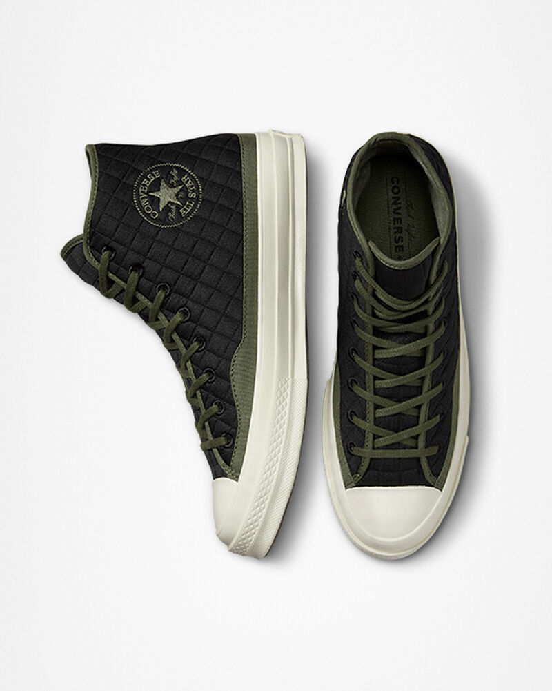 Dámské Vysoké Converse ​Chuck 70 Prošívaný Unisex Černé | 5917-FHCZP