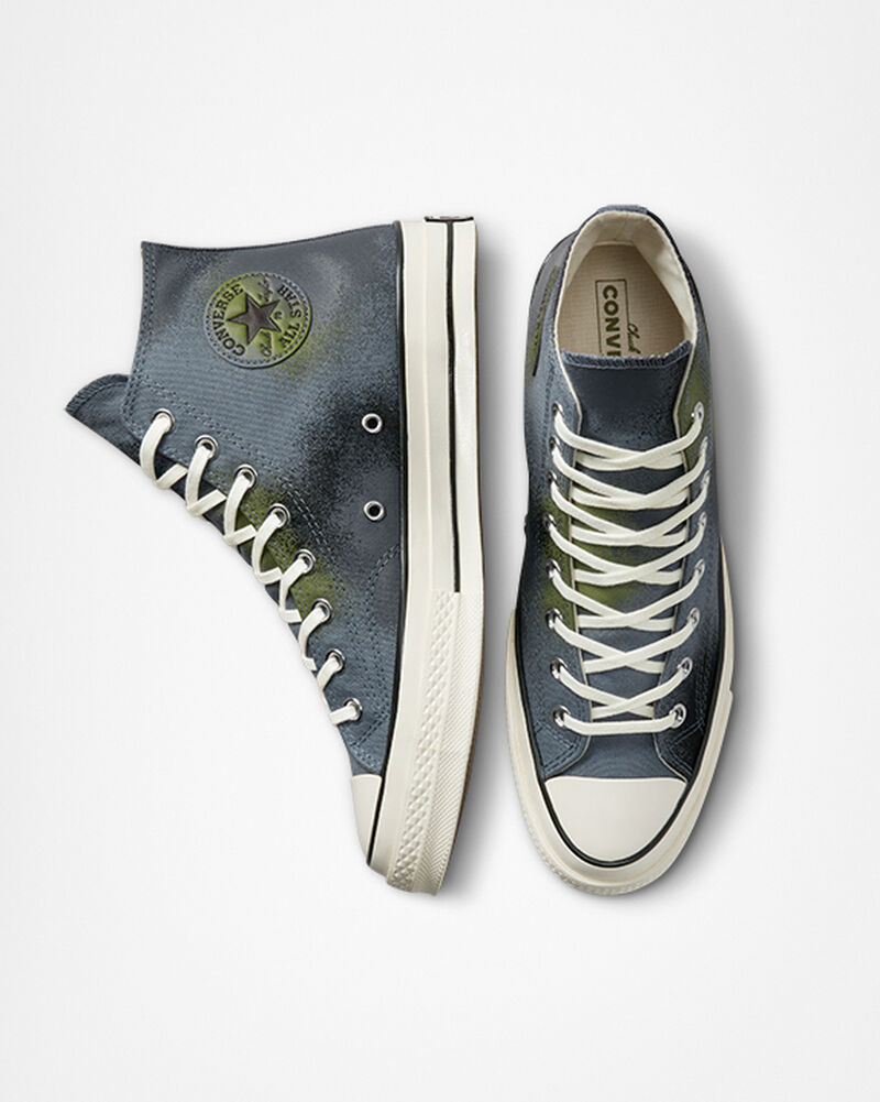 Dámské Vysoké Converse ​Chuck 70 Spray Paint Unisex Šedé Šedé | 8614-BZJGW