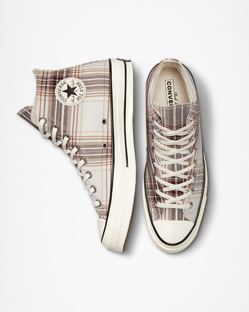 Dámské Vysoké Converse ​Chuck 70 Tartan Unisex Černé | 0682-XUSOL
