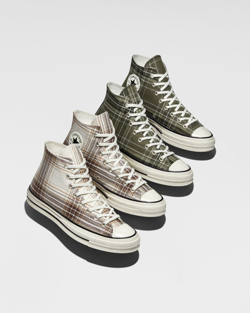 Dámské Vysoké Converse ​Chuck 70 Tartan Unisex Černé | 0682-XUSOL