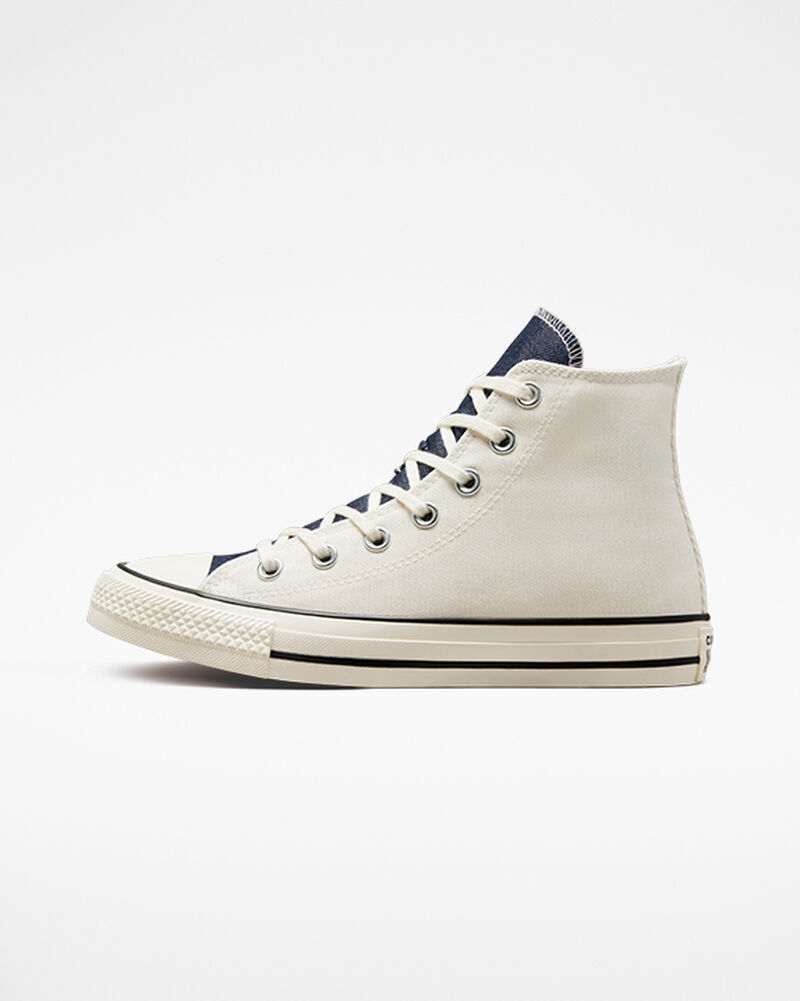 Dámské Vysoké Converse ​Chuck Taylor All Star Denim Tmavě Blankyt Olivy Zelené | 0123-KFURB