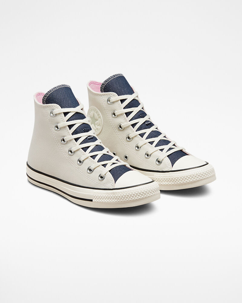Dámské Vysoké Converse ​Chuck Taylor All Star Denim Tmavě Blankyt Olivy Zelené | 0123-KFURB