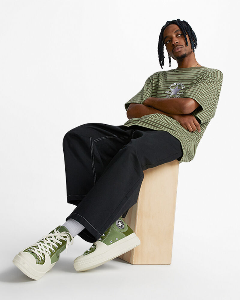 Dámské Vysoké Converse ​Chuck Taylor All Star Construct Colorblock Unisex Zelene | 0598-QHFSV