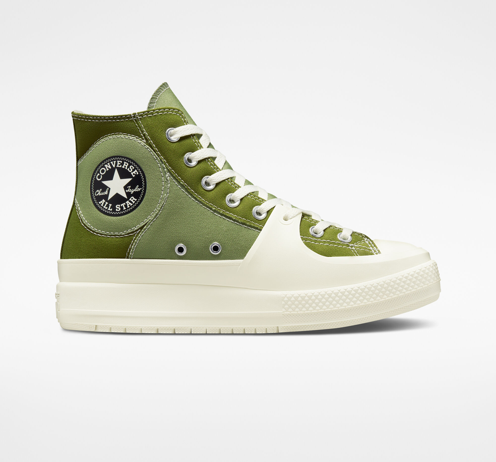 Dámské Vysoké Converse ​Chuck Taylor All Star Construct Colorblock Unisex Zelene | 0598-QHFSV