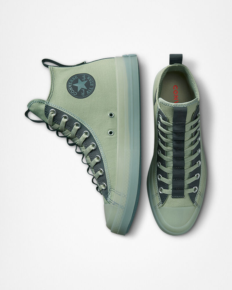 Dámské Vysoké Converse ​Chuck Taylor All Star CX Explore Unisex Olivy Zelené Šedé | 0726-OEWZH