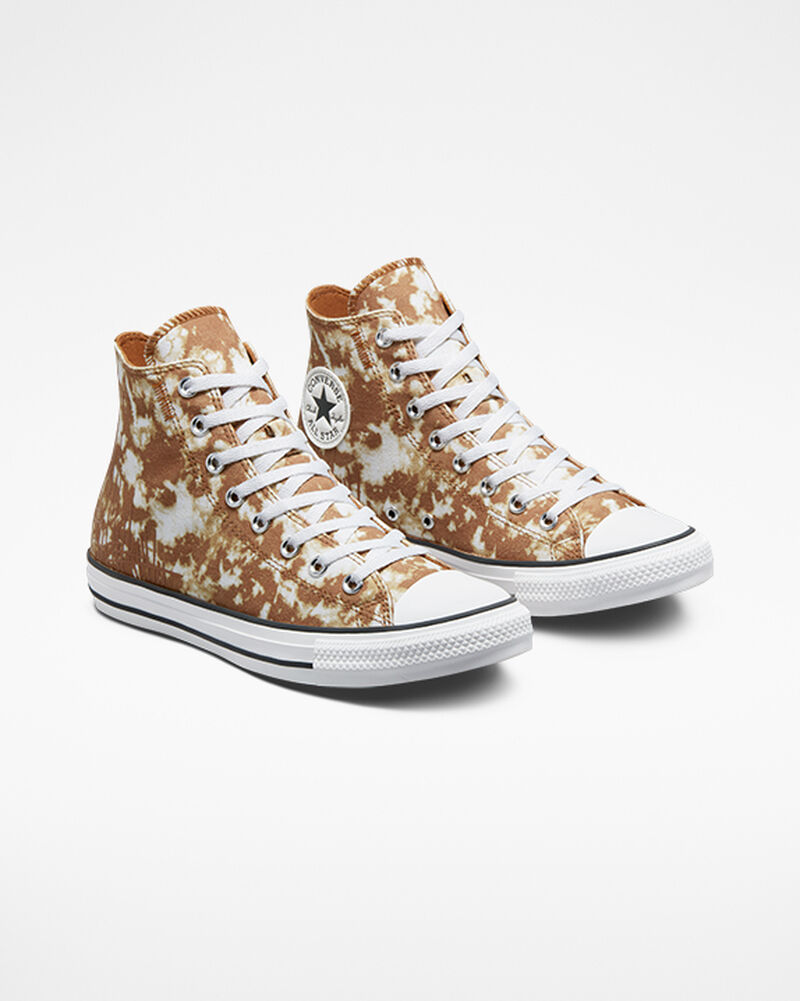 Dámské Vysoké Converse ​Chuck Taylor All Star Dip Dye Unisex Hnědé Bílé Černé | 0741-VRLET