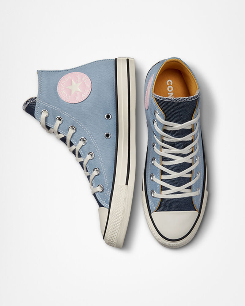 Dámské Vysoké Converse ​Chuck Taylor All Star Denim Tmavě Blankyt | 0813-YOZDA