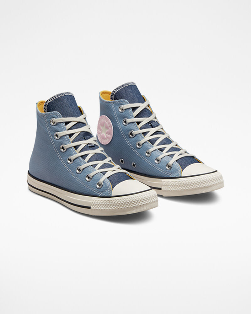 Dámské Vysoké Converse ​Chuck Taylor All Star Denim Tmavě Blankyt | 0813-YOZDA