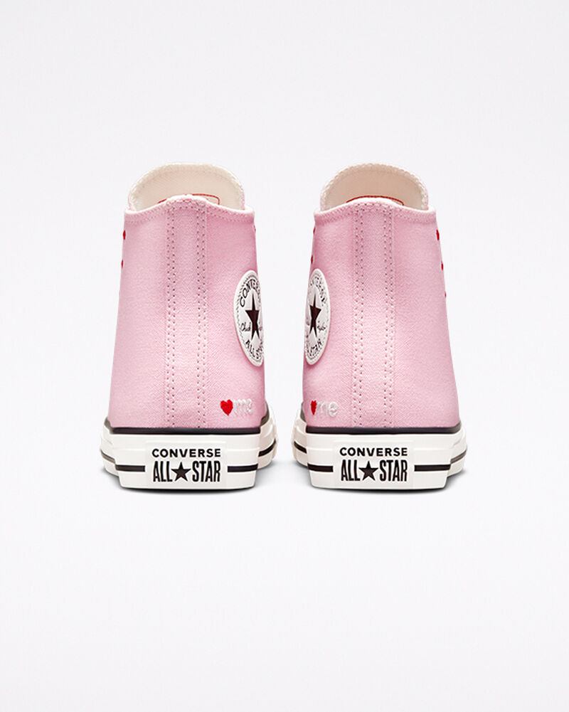 Dámské Vysoké Converse ​Chuck Taylor All Star Embroidered Lips Růžové Bílé | 08726-ULES