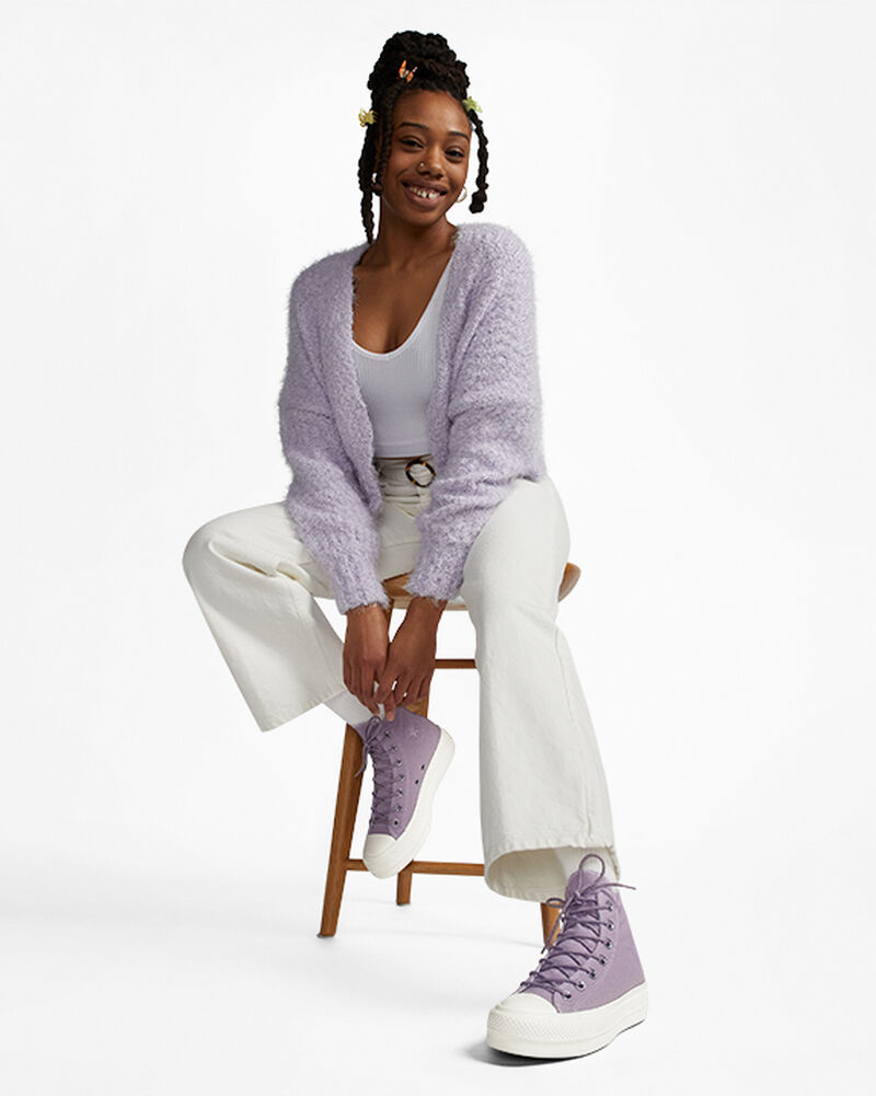 Dámské Vysoké Converse ​Chuck Taylor All Star Lift Platene Fialové Fialové | 1269-VQOPD