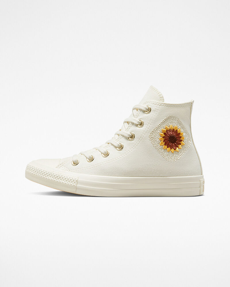 Dámské Vysoké Converse ​Chuck Taylor All Star Festival Florals Světle Zlaté | 1360-SAGUC