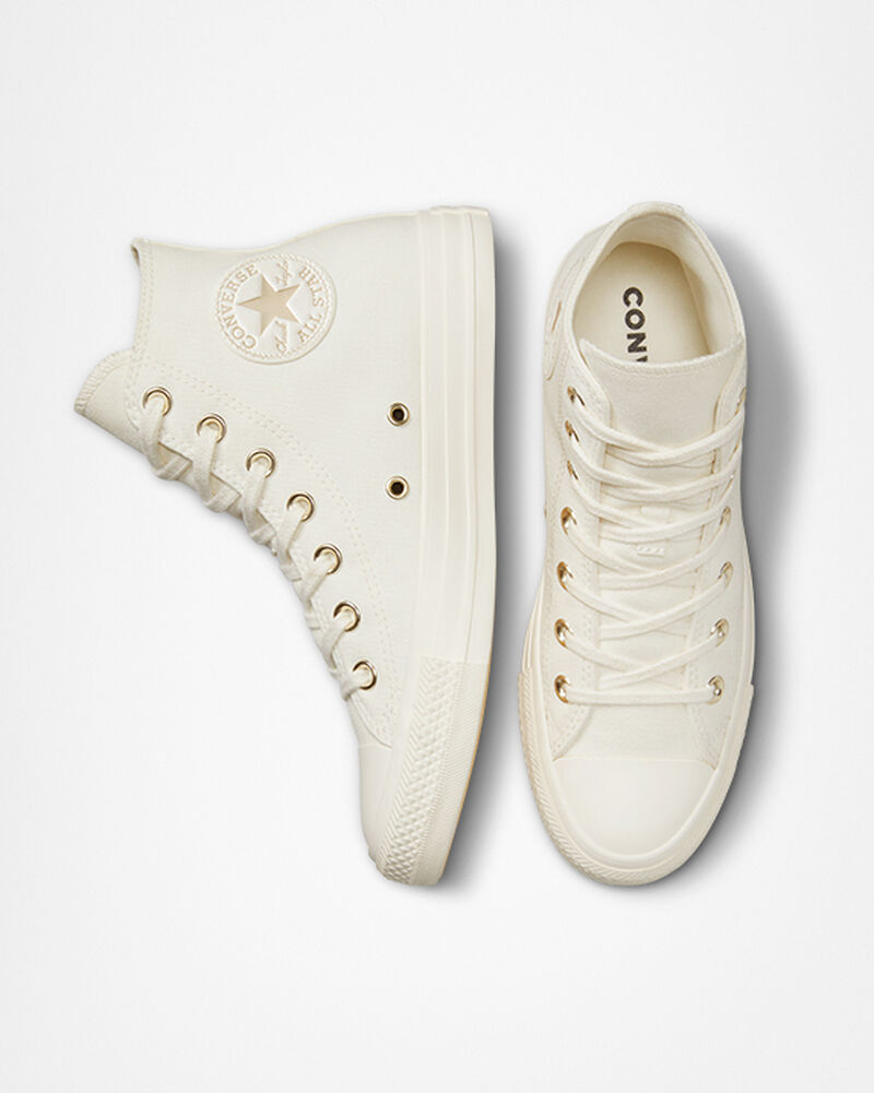Dámské Vysoké Converse ​Chuck Taylor All Star Festival Florals Světle Zlaté | 1360-SAGUC