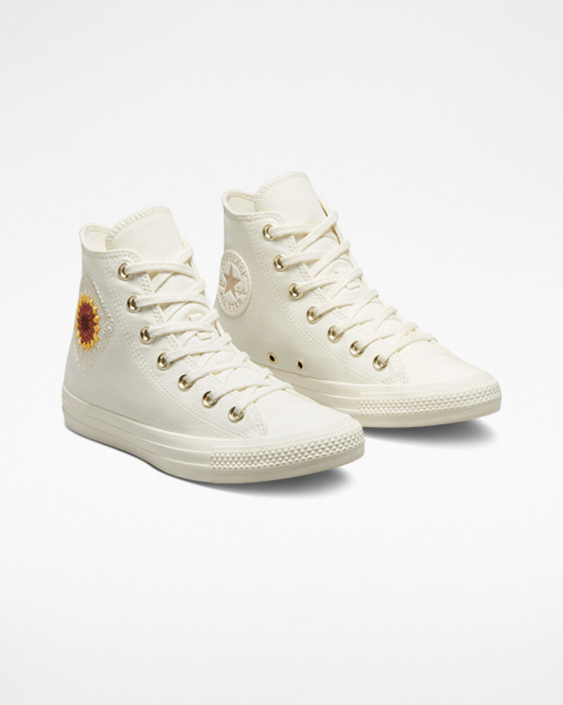 Dámské Vysoké Converse ​Chuck Taylor All Star Festival Florals Světle Zlaté | 1360-SAGUC