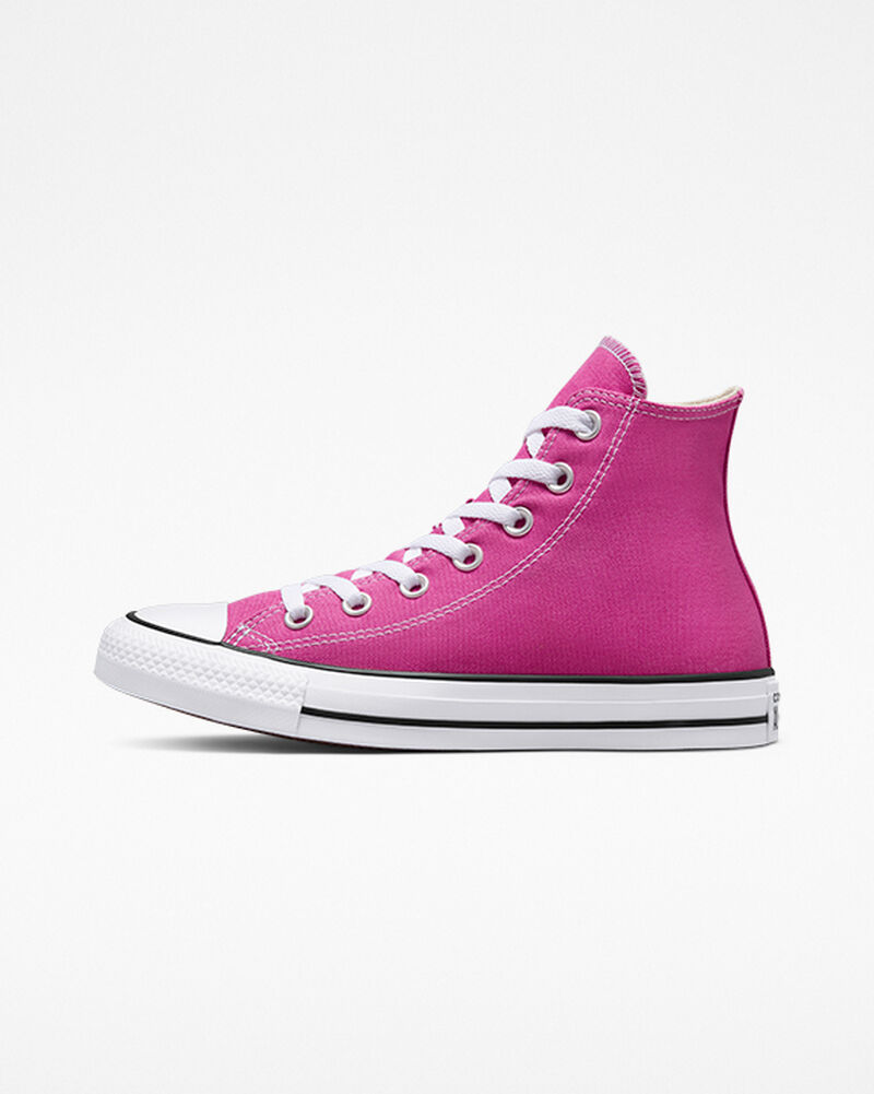 Dámské Vysoké Converse ​Chuck Taylor All Star Seasonal Color Unisex Fuchsie Bílé Černé | 1435-OFHGR