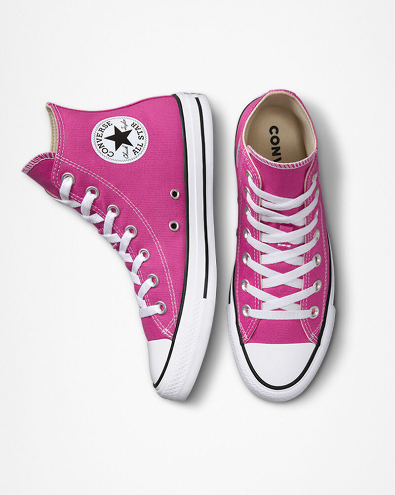Dámské Vysoké Converse ​Chuck Taylor All Star Seasonal Color Unisex Fuchsie Bílé Černé | 1435-OFHGR