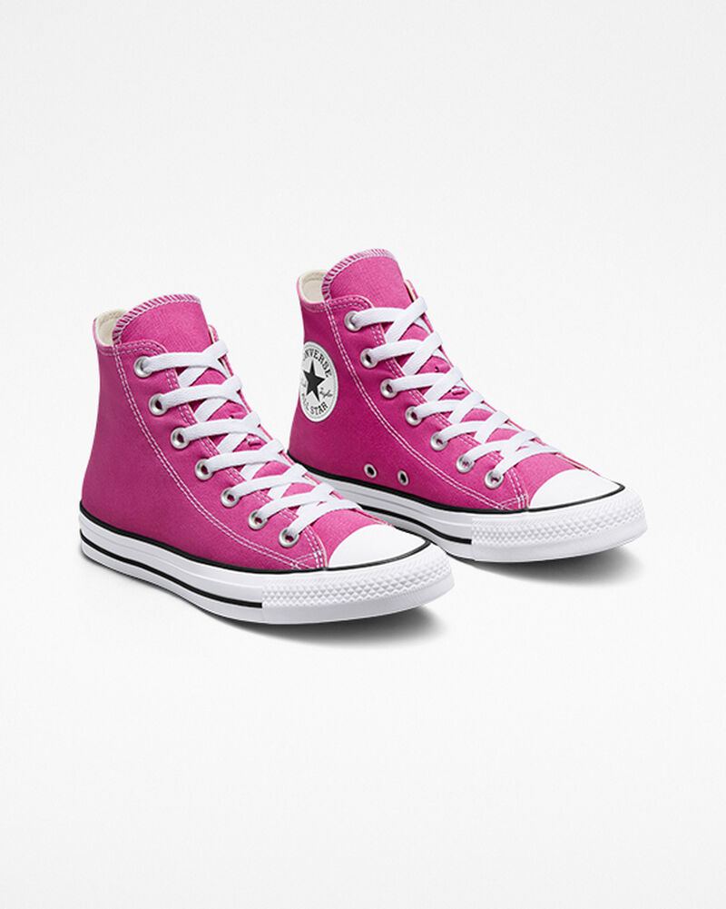 Dámské Vysoké Converse ​Chuck Taylor All Star Seasonal Color Unisex Fuchsie Bílé Černé | 1435-OFHGR