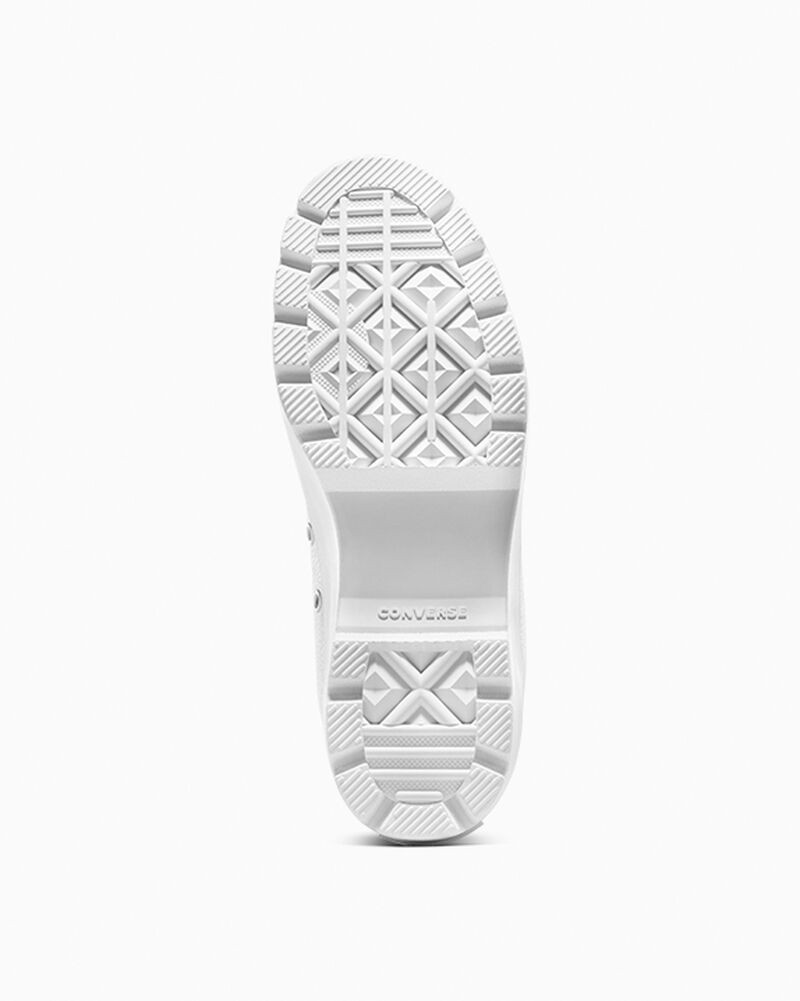 Dámské Vysoké Converse ​Chuck Taylor All Star Lugged Læder Bílé Černé Bílé | 1498-NSEZD