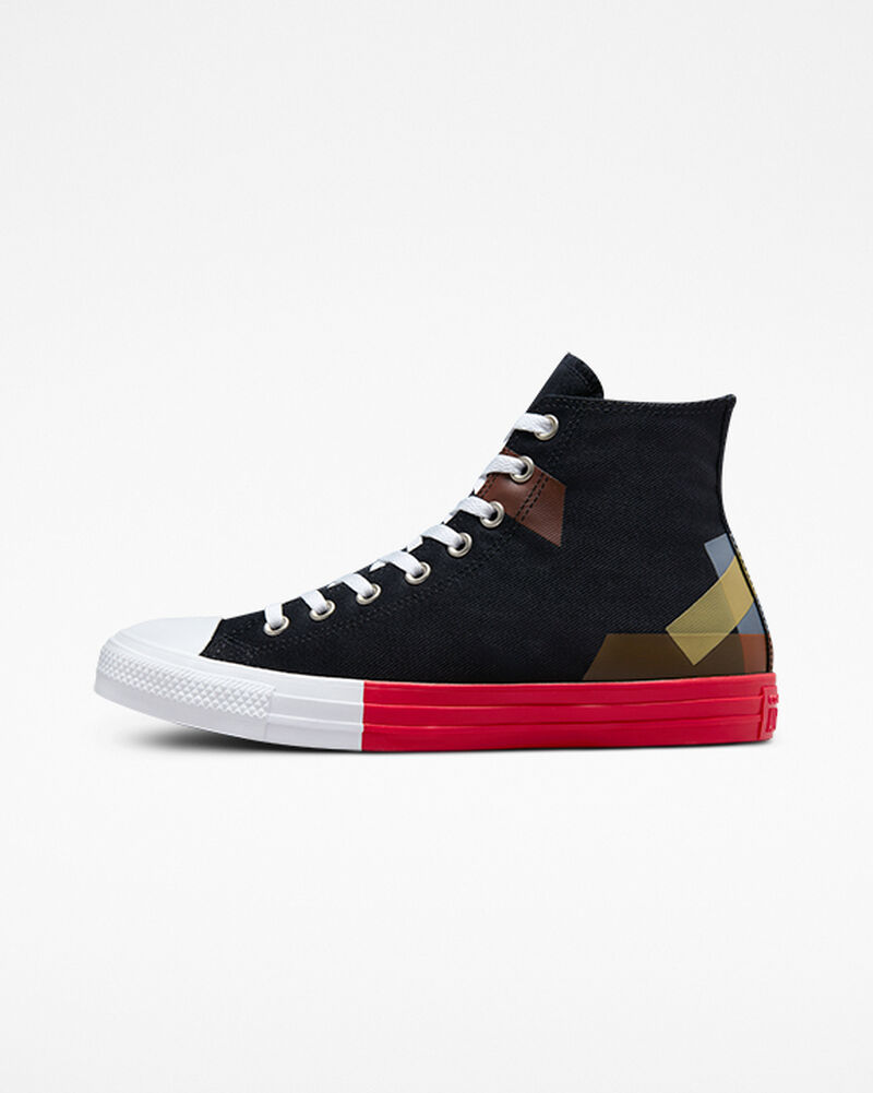 Dámské Vysoké Converse ​Chuck Taylor All Star Space Racer Unisex Černé Červené Bílé | 1643-IZFBJ