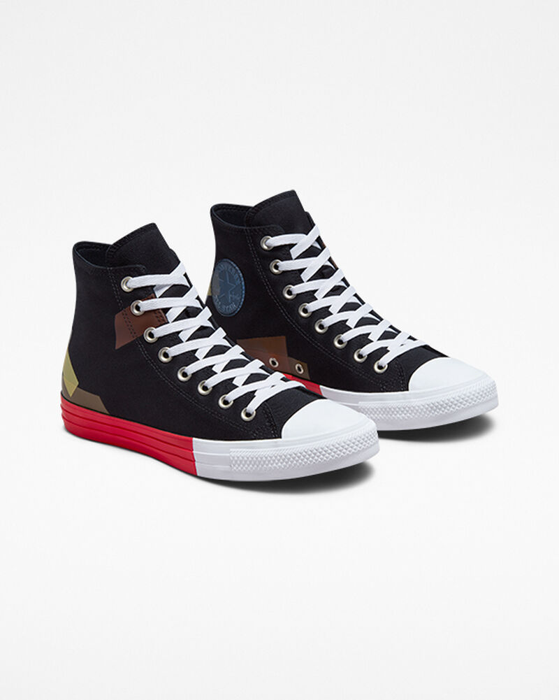 Dámské Vysoké Converse ​Chuck Taylor All Star Space Racer Unisex Černé Červené Bílé | 1643-IZFBJ