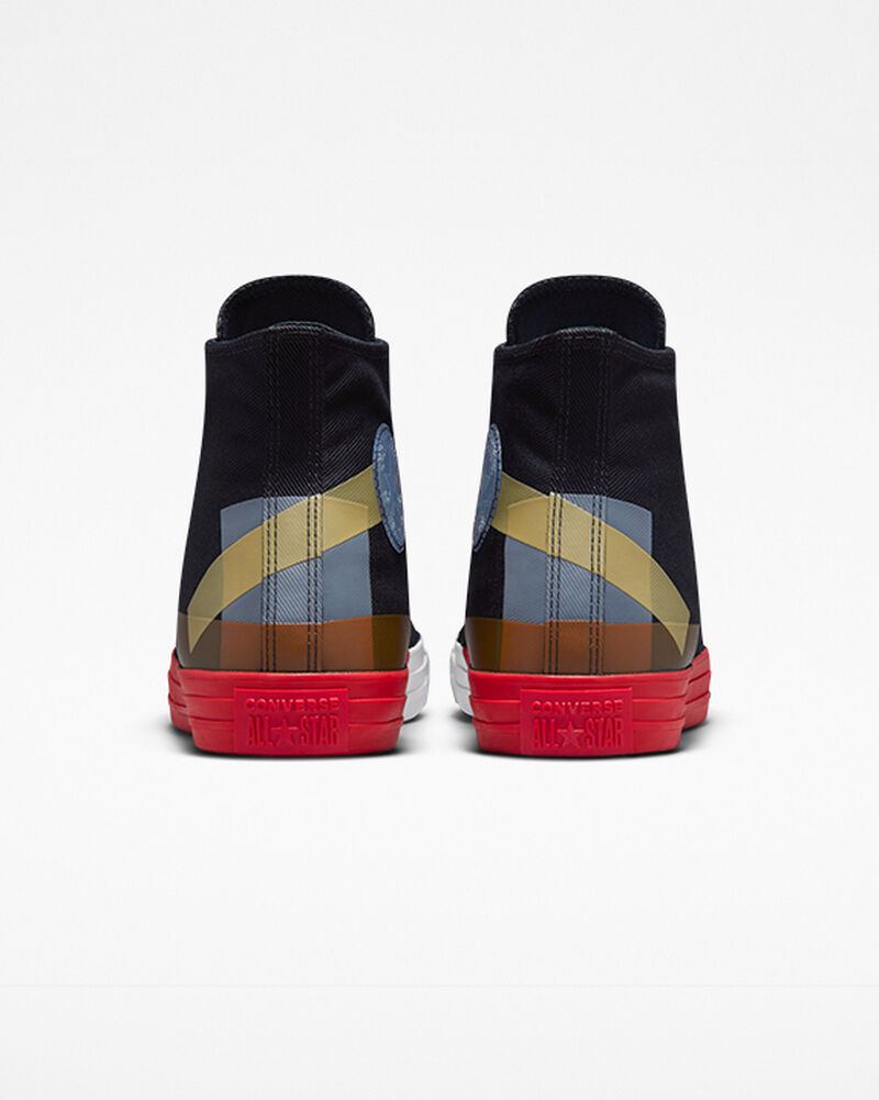 Dámské Vysoké Converse ​Chuck Taylor All Star Space Racer Unisex Černé Červené Bílé | 1643-IZFBJ