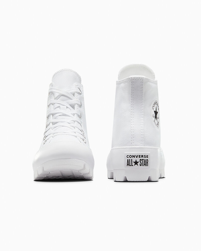 Dámské Vysoké Converse ​Chuck Taylor All Star Lugged Bílé Černé Bílé | 1867-NSGXF