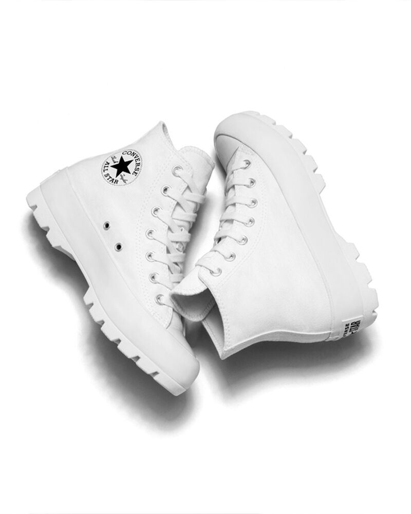 Dámské Vysoké Converse ​Chuck Taylor All Star Lugged Bílé Černé Bílé | 1867-NSGXF
