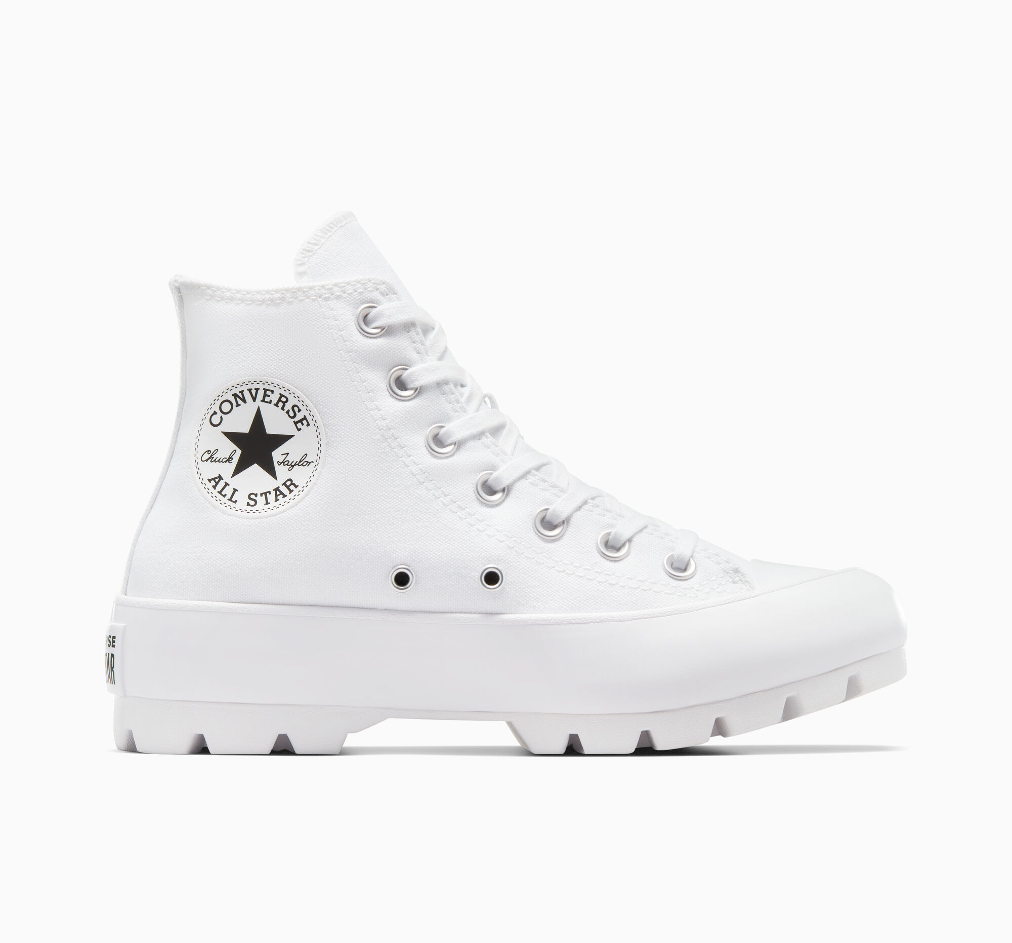 Dámské Vysoké Converse ​Chuck Taylor All Star Lugged Bílé Černé Bílé | 1867-NSGXF