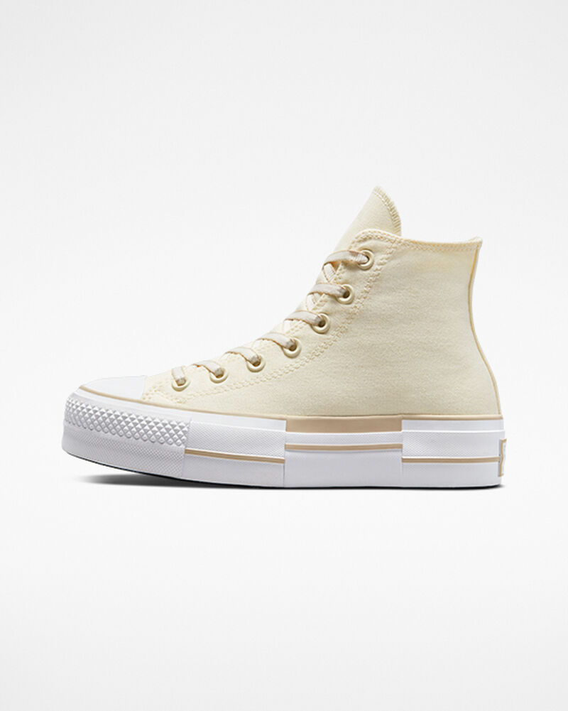 Dámské Vysoké Converse ​Chuck Taylor All Star Lift Outline Bílé | 1987-FIUJD
