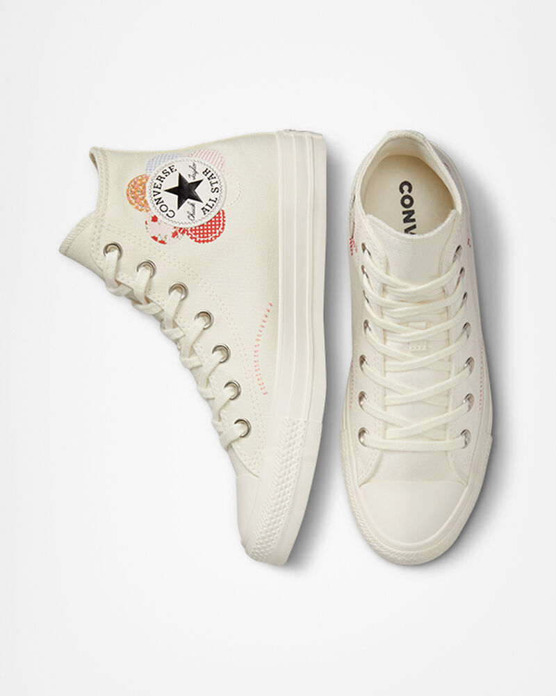 Dámské Vysoké Converse ​Chuck Taylor All Star Crafted Patchwork Růžové Černé | 2405-WYLCG