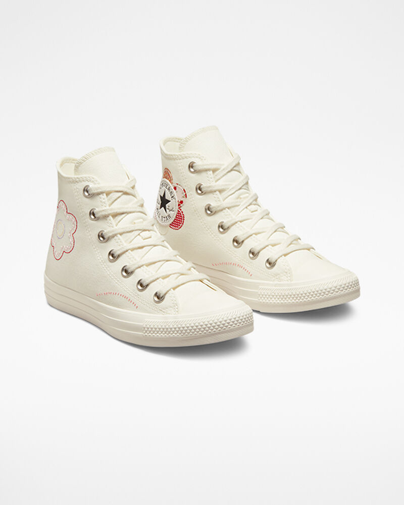 Dámské Vysoké Converse ​Chuck Taylor All Star Crafted Patchwork Růžové Černé | 2405-WYLCG