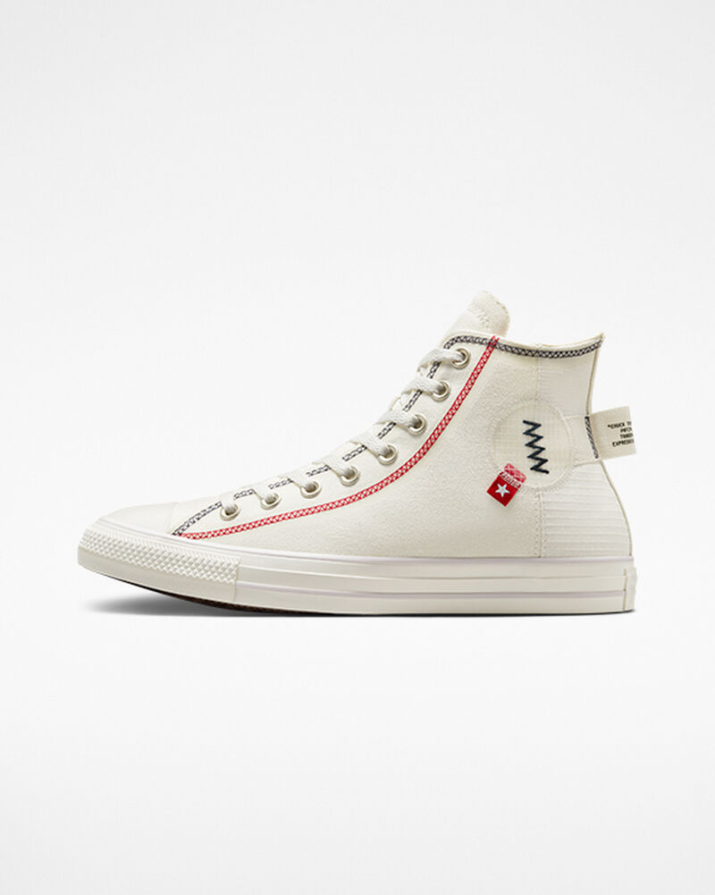 Dámské Vysoké Converse ​Chuck Taylor All Star Logo Tag Unisex Bílé Blankyt | 2945-EVAGJ