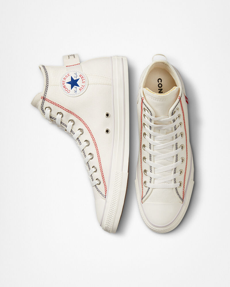 Dámské Vysoké Converse ​Chuck Taylor All Star Logo Tag Unisex Bílé Blankyt | 2945-EVAGJ