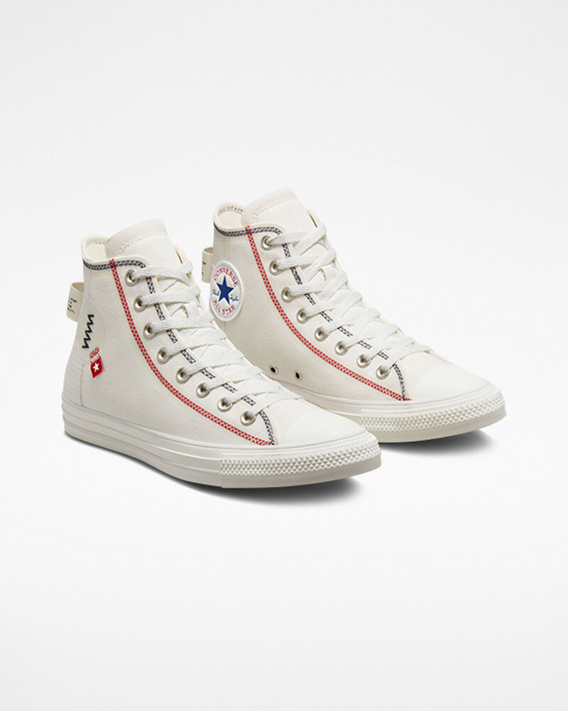 Dámské Vysoké Converse ​Chuck Taylor All Star Logo Tag Unisex Bílé Blankyt | 2945-EVAGJ