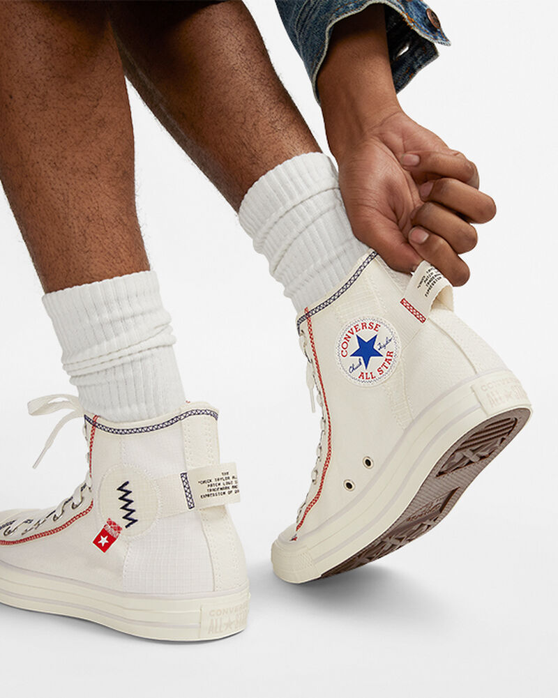 Dámské Vysoké Converse ​Chuck Taylor All Star Logo Tag Unisex Bílé Blankyt | 2945-EVAGJ