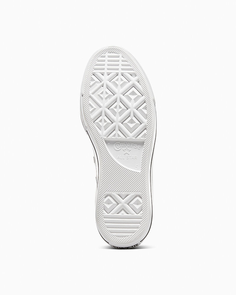 Dámské Vysoké Converse ​Chuck Taylor All Star Lift Læder Bílé Černé Bílé | 3082-VWGEI