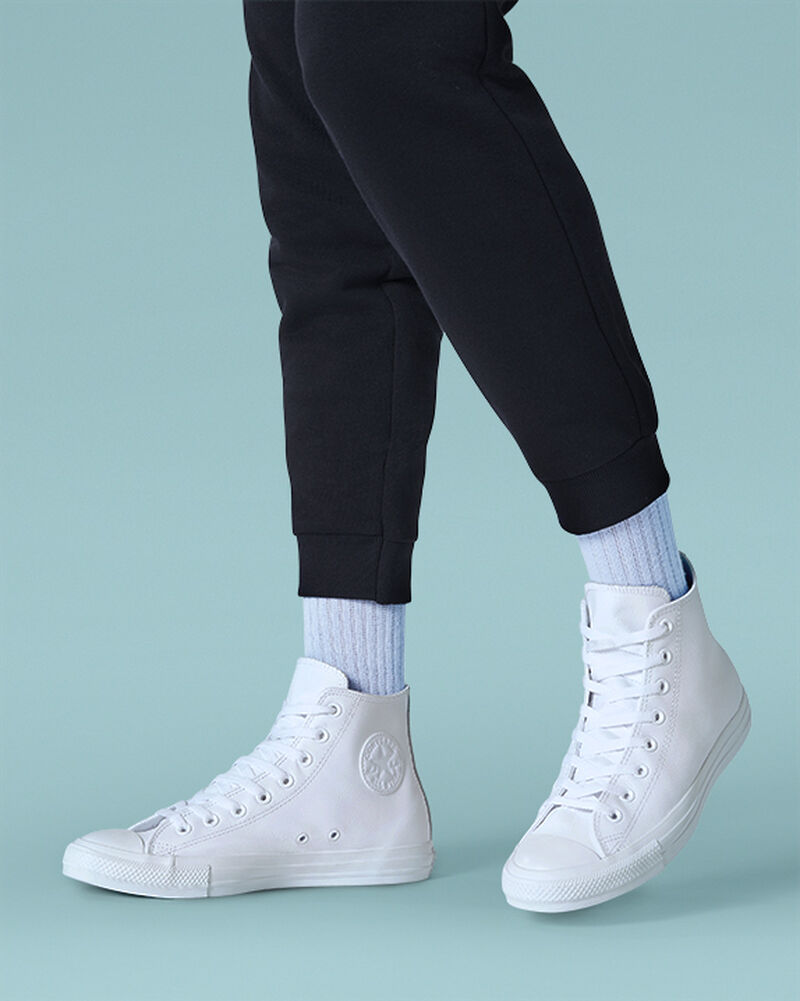 Dámské Vysoké Converse ​Chuck Taylor All Star Læder Unisex Bílé | 3142-OJCMR