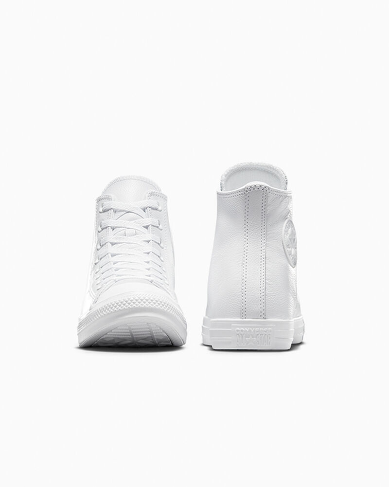 Dámské Vysoké Converse ​Chuck Taylor All Star Læder Unisex Bílé | 3142-OJCMR