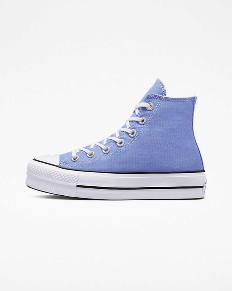 Dámské Vysoké Converse ​Chuck Taylor All Star Lift Seasonal Color Královská Modrá Černé Bílé | 3195-DMUTX