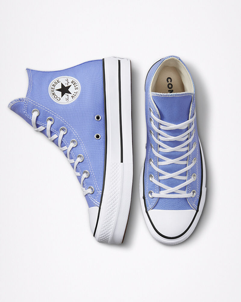 Dámské Vysoké Converse ​Chuck Taylor All Star Lift Seasonal Color Královská Modrá Černé Bílé | 3195-DMUTX