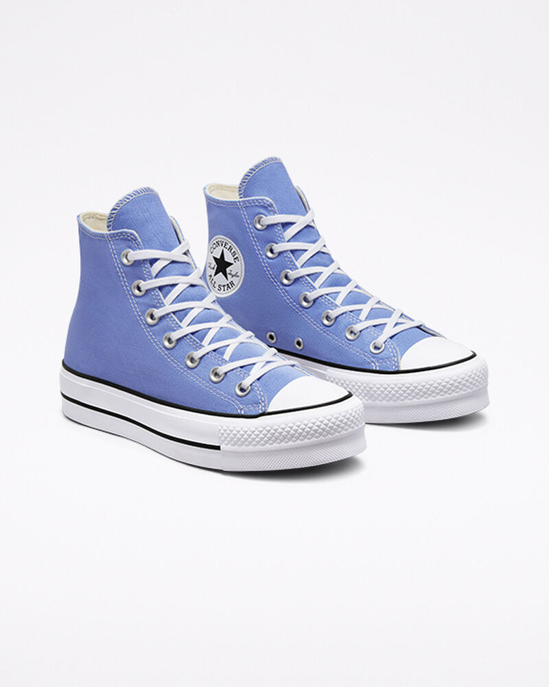 Dámské Vysoké Converse ​Chuck Taylor All Star Lift Seasonal Color Královská Modrá Černé Bílé | 3195-DMUTX