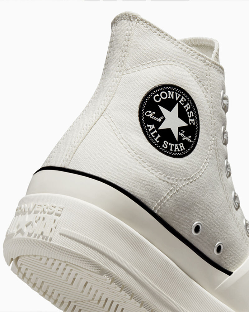 Dámské Vysoké Converse ​Chuck Taylor All Star Construct Unisex Bílé Černé | 3256-PMOZN