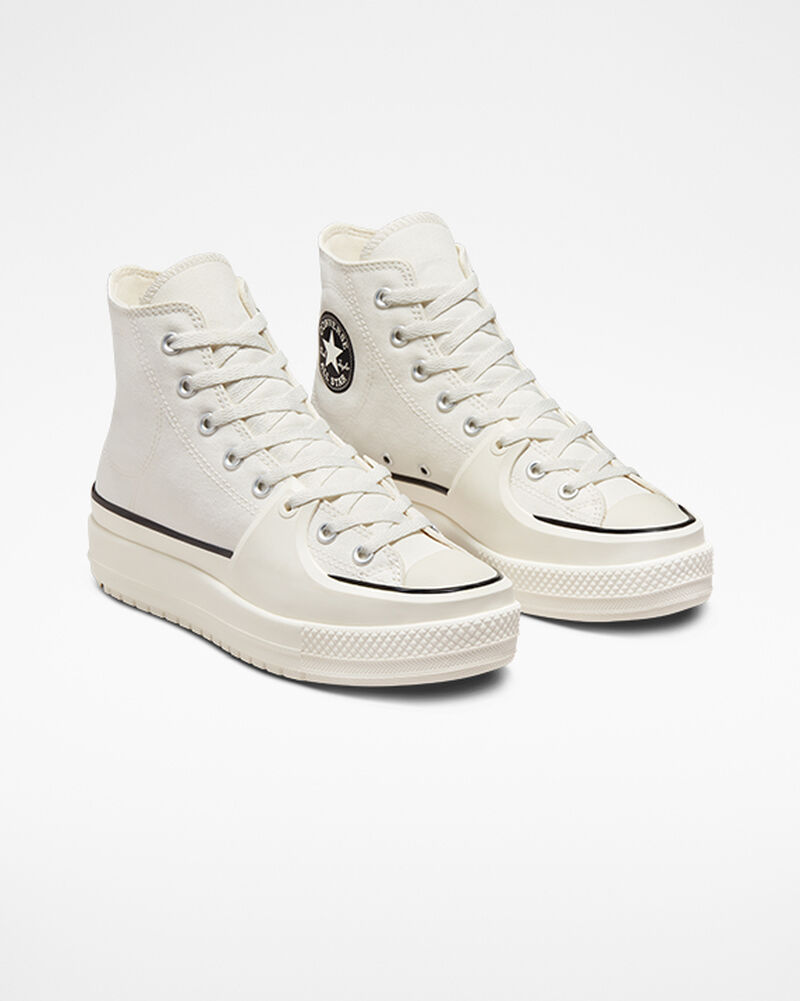 Dámské Vysoké Converse ​Chuck Taylor All Star Construct Unisex Bílé Černé | 3256-PMOZN