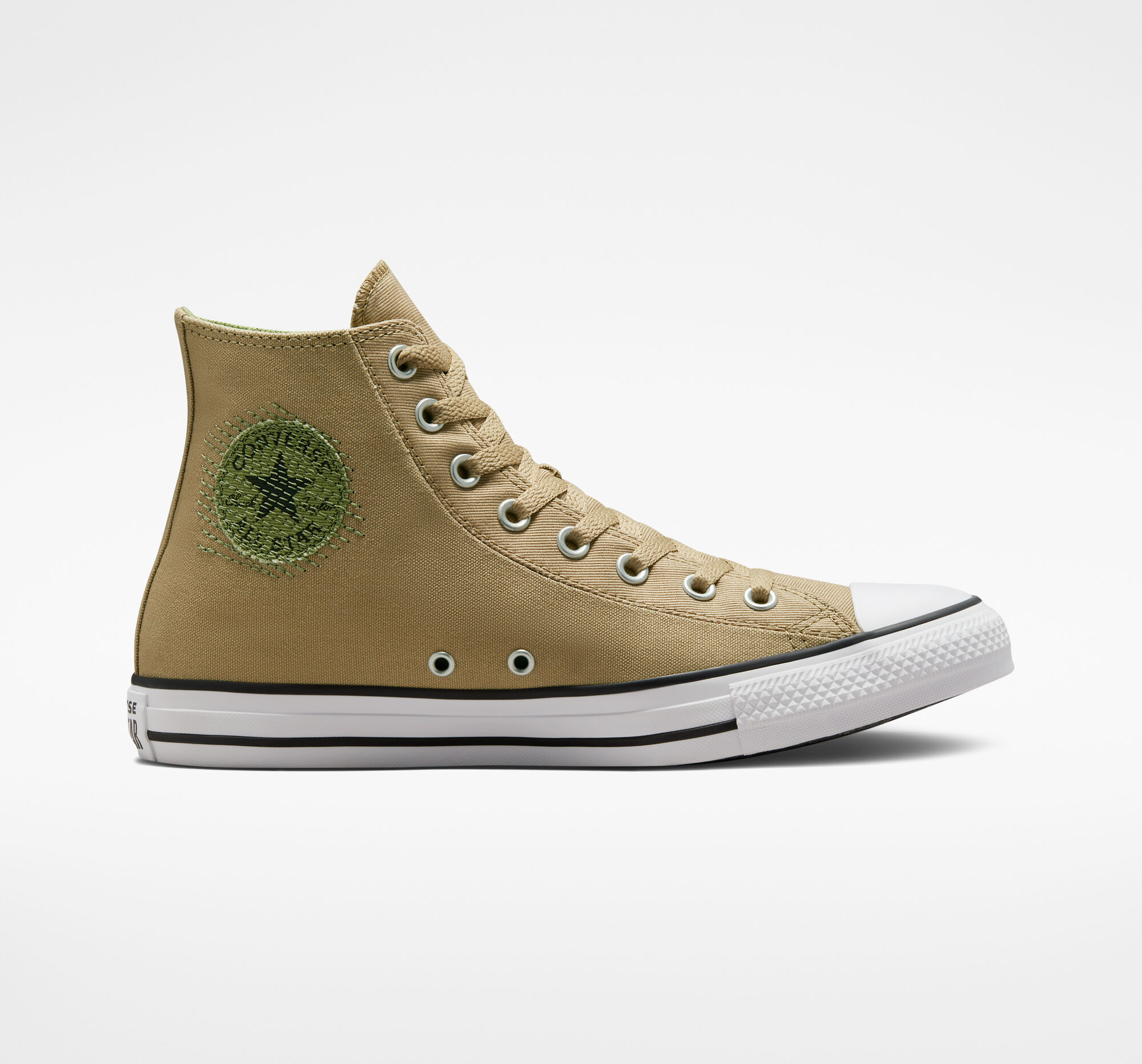Dámské Vysoké Converse ​Chuck Taylor All Star Stitched Patch Unisex Hnědožlutý | 3408-LNYKM