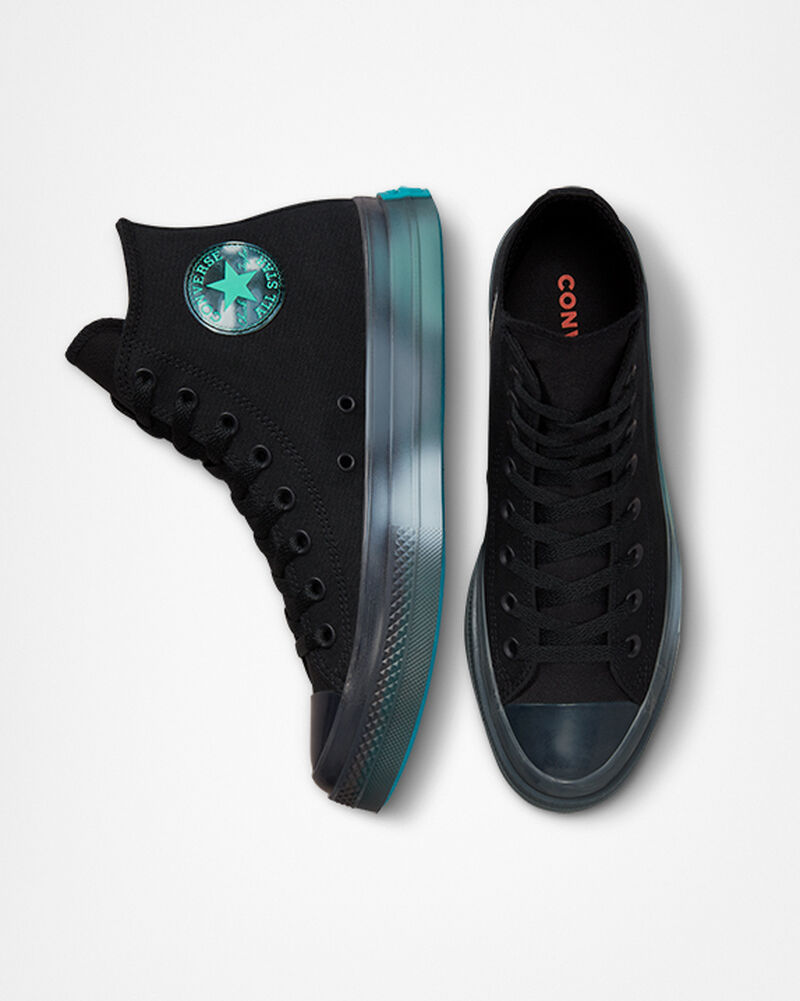 Dámské Vysoké Converse ​Chuck Taylor All Star CX Spray Paint Unisex Černé Tyrkysové | 3702-NRJFZ